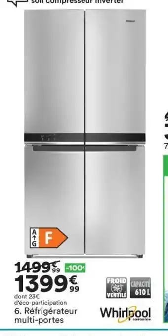 BUT Whirlpool Réfrigérateur Multi-Portes offre