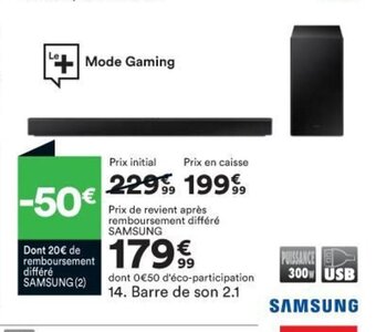 BUT Samsung Barre de Son 2.1 offre