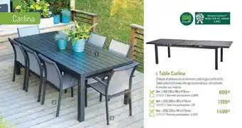 Botanic Table Carlina offre