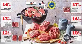 Super U Viande Bovine Pièce à Brochette, Viande Bovine Steak**à Griller, Viande Bovine Basse Côte**ou Steak*à Griller, Viande Bovine offre