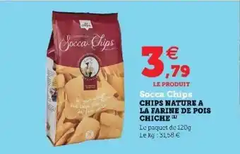 Super U Chips Nature à La Farine De Pois Chiche Socca Chips offre