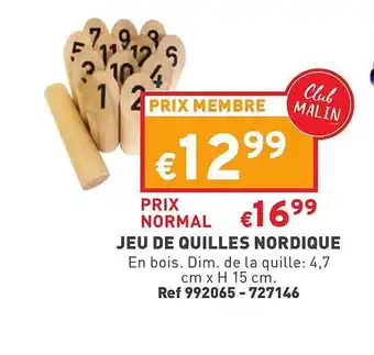 Trafic Jeu De Quilles Nordique offre
