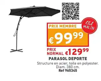 Trafic Parasol Déporté offre