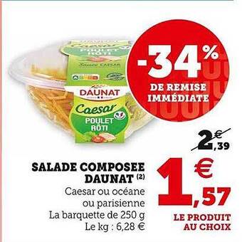 U Express Salade Composée Daunat offre