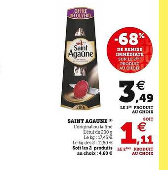 U Express Saint Agaûne offre