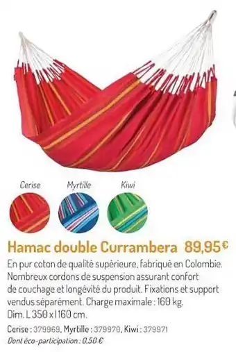 Botanic Hamac Double Currambera offre
