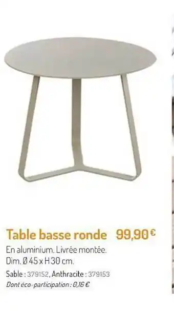 Botanic Table Basse Ronde offre
