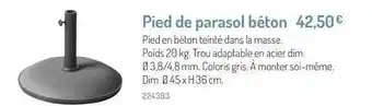 Botanic Pied De Parasol Béton offre