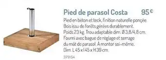 Botanic Pied De Parasol Costa offre