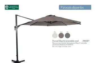 Botanic Parasol Déporté Orientable Rond offre