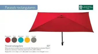 Botanic Parasol Rectangulaire offre