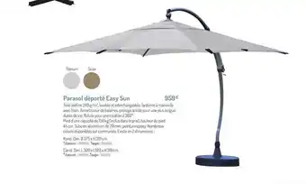 Botanic Parasol Déporté Easy Sun offre