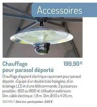 Botanic Chauffage Pour Parasol Déporté offre