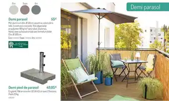 Botanic Demi Parasol, Demi Pied De Parasol offre