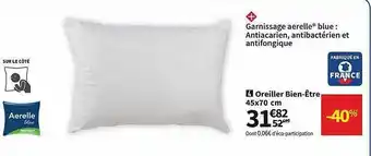 Conforama Oreiller Bien-être 45 X 70 Cm Aerelle offre