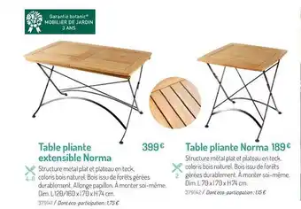 Table Pliante Extensible Norma, Table Pliante Norma