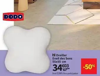 Conforama Oreiller éveil Des Sens 55 X 55 Cm Dodo offre