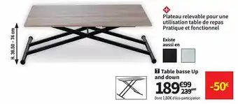 Table Basse Up And Down