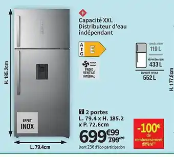 Conforama 2 Portes L. 79.4 X H. 185.2 X P. 72.6 Cm offre