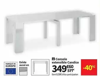 Conforama Console Extensible Candice offre