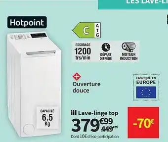 Conforama Lave-linge Top offre