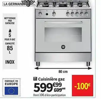 Conforama Cuisinière Gaz Le Germania offre