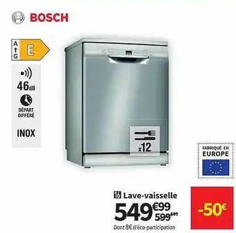 Conforama Lave-vaisselle Bosch offre