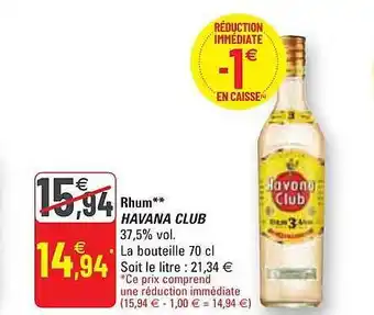 G20 Rhum Havana Club offre