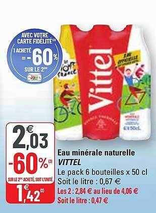 G20 Eau Minérale Naturelle Vittel offre
