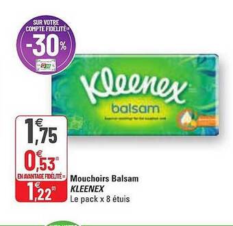G20 Mouchoirs Balsam Kleenex offre