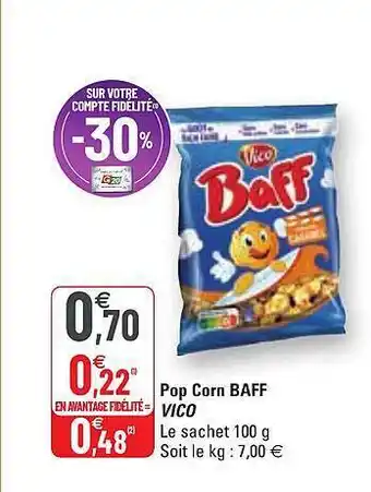 G20 Pop Corn Baff Vico offre