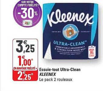 G20 Essuie-tout Ultra-clean Kleenex offre