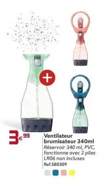 Gifi Ventilateur Brumisateur 340 Ml offre