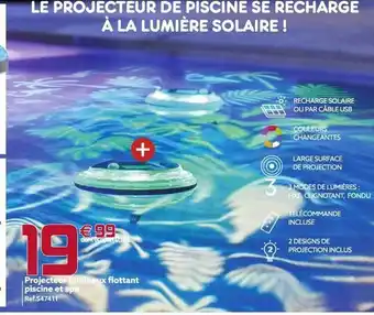 Gifi Projecteur Lumineux Flottant Piscine Et Spa offre