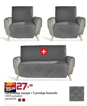 Set ProtÚge Canapé + 2 ProtÚge Fauteuils