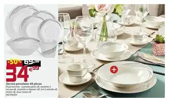 Gifi Service Porcelaine 48 Pièces offre