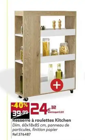Gifi Resserre à Roulettes Kitchen offre