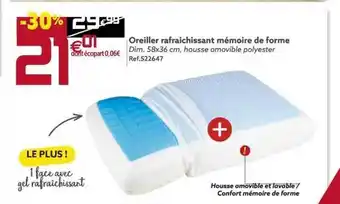 Gifi Oreiller Rafraîchissant Mémoire De Forme offre