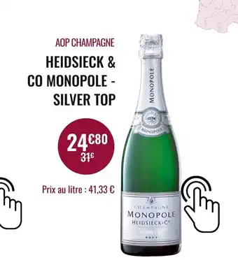 Nicolas AOP Champagne Heidsieck & Co Monopole Silver Top offre