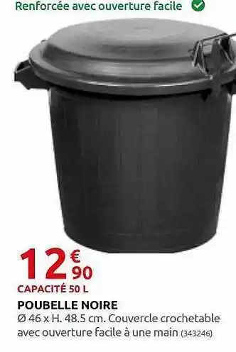 Rural Master Poubelle Noire offre