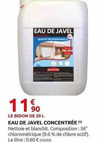 Eau De Javel Concentrée