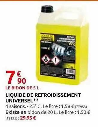 Rural Master Liquide De Refroidissement Universel offre
