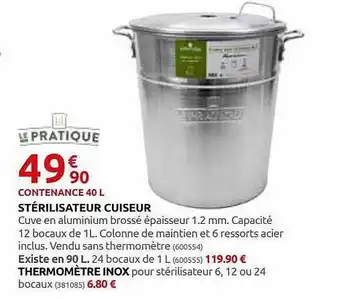 Stérilisateur Cuiseur Le Pratique