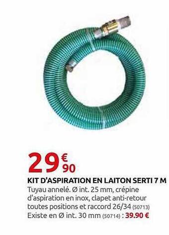 Rural Master Kit D'aspiration En Laiton Serti 7 M offre