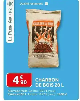Rural Master Charbon De Bois 20l offre