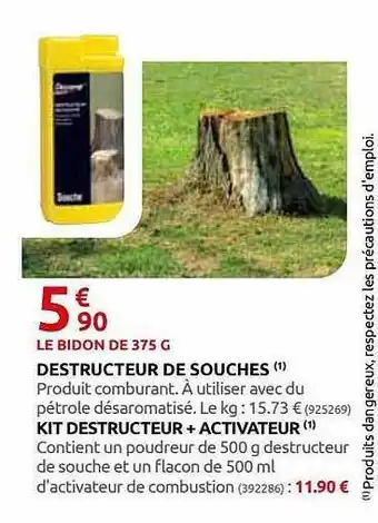 Rural Master Destructeur De Souches, Kit Destructeur + Activateur offre