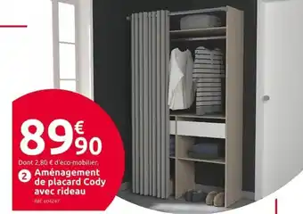 Mr Bricolage Aménagement de Placard Cody Avec Rideau offre