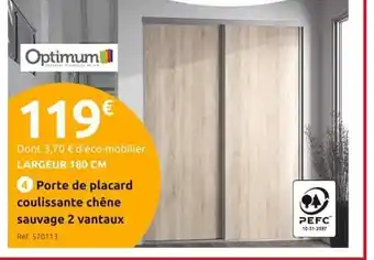 Mr Bricolage Porte de Placard Coulissante Chêne Sauvage 2 Vantaux offre