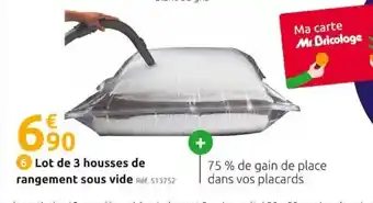 Mr Bricolage Lot de 3 Housses de Rangement Sous Vide offre