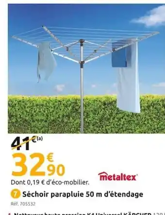 Mr Bricolage Séchoir Parapluie 50m d'étendage offre